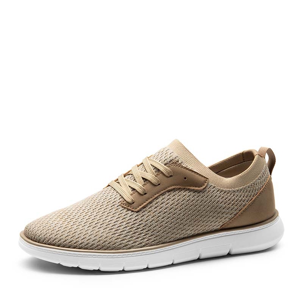 Men's Lightweight Non-Slip Mesh Sneakers - SAND -  0